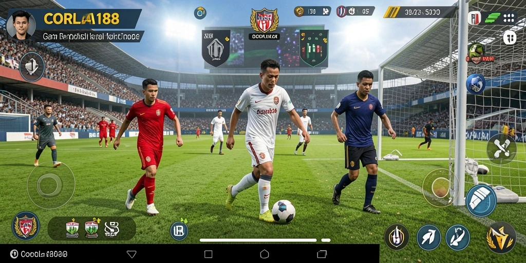 Gameplay menarik dari CORLA188 dalam aksi sepak bola.