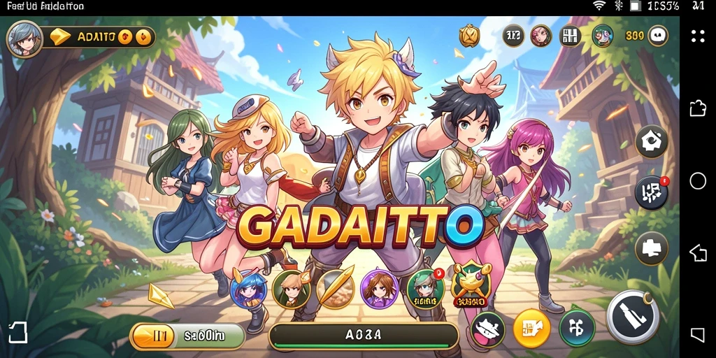 Tangkapan layar gameplay menunjukkan aksi seru dalam GADAITOTO.