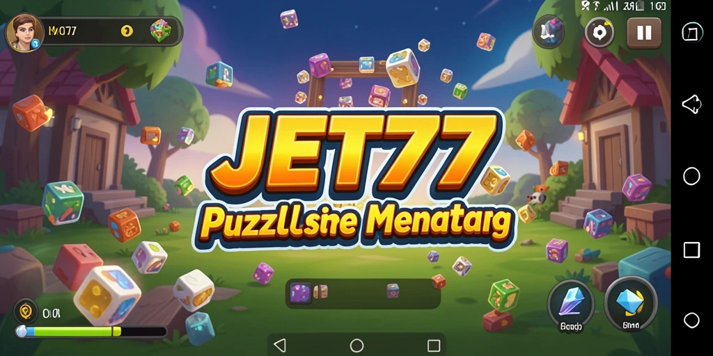 Tampilan gameplay JET77 dengan berbagai teka-teki menantang.