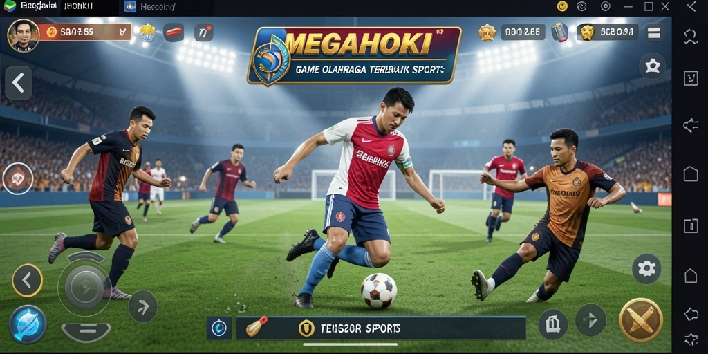 Tampilan gameplay seru dari MEGAHOKI yang memacu adrenalin.