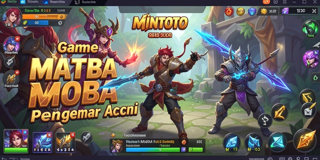 Gameplay seru dalam MINTOTO yang penuh aksi MOBA.