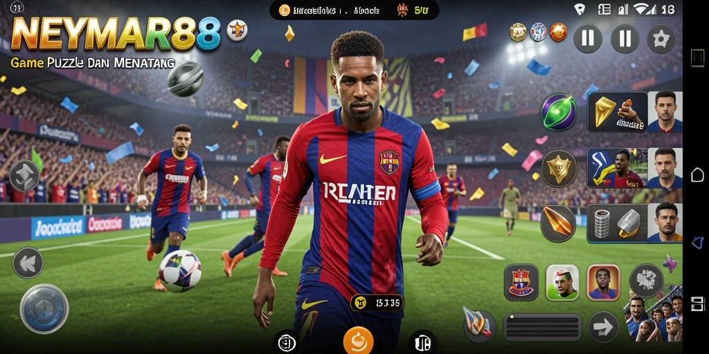 Screenshot gameplay NEYMAR88 yang menunjukkan serunya menyelesaikan teka-teki.