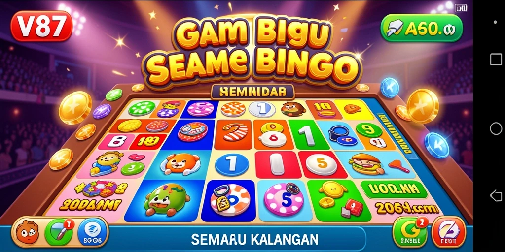Screenshot gameplay V87 dengan suasana bingo yang seru.