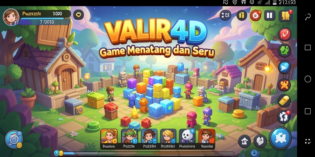 Screenshot gameplay VALIR4D yang menampilkan tantangan Puzzle seru.